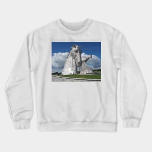 The Kelpies , Helix Park , Falkirk Crewneck Sweatshirt